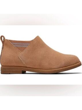 TOMS Honey Suede Brown Youth Leilani Booties Ankle Boots
